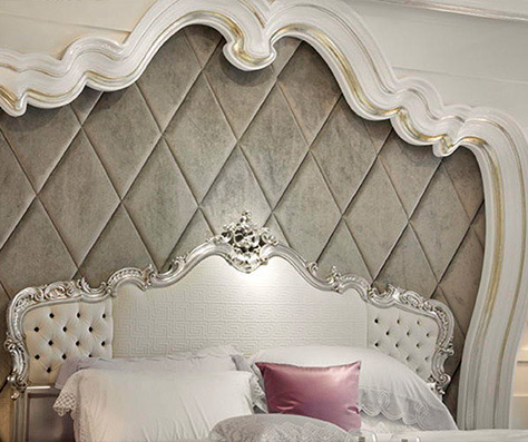 浪漫法式床头背景墙面软包